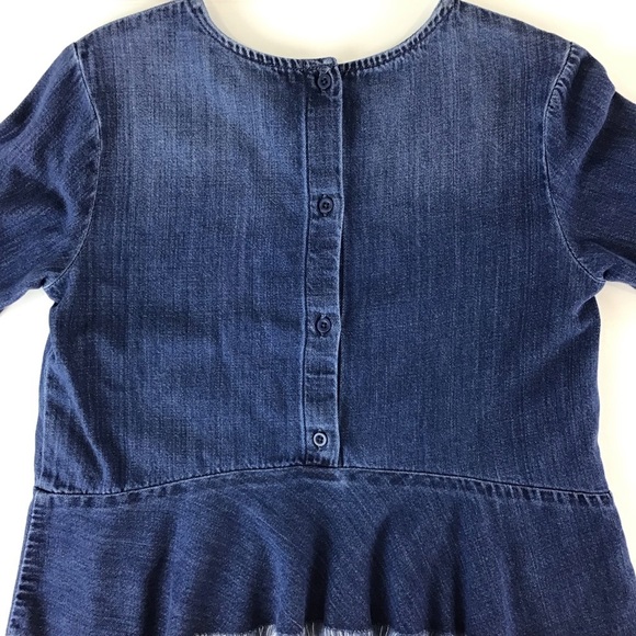 Cloth & Stone Blue Denim Peplum Shirt | XS - Picture 4 of 12
